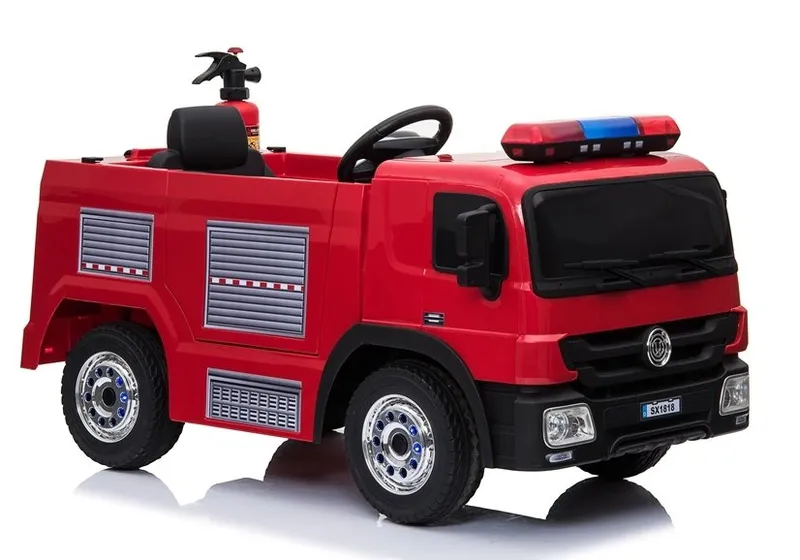 Pojazd Na Akumulator Wóz Strażacki SX1818 - Czerwony