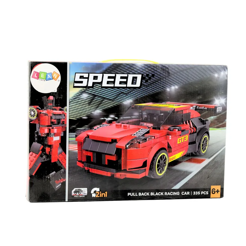 Klocki Konstrukcyjne Robot Auto 2w1 GT3 335 el - Czerwony