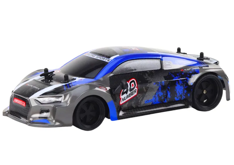 Autko Zdalnie Sterowane RC 1:18 Gumowe Koła Drift - Niebieski