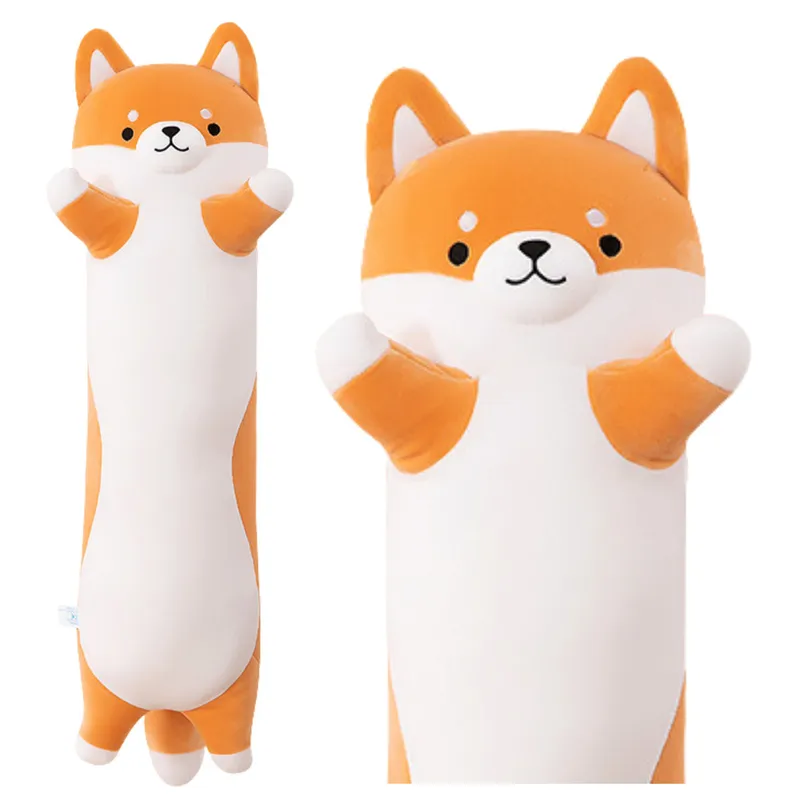 Pluszowa Maskotka Pies Shiba Poduszka Podłużna Wałek 60cm