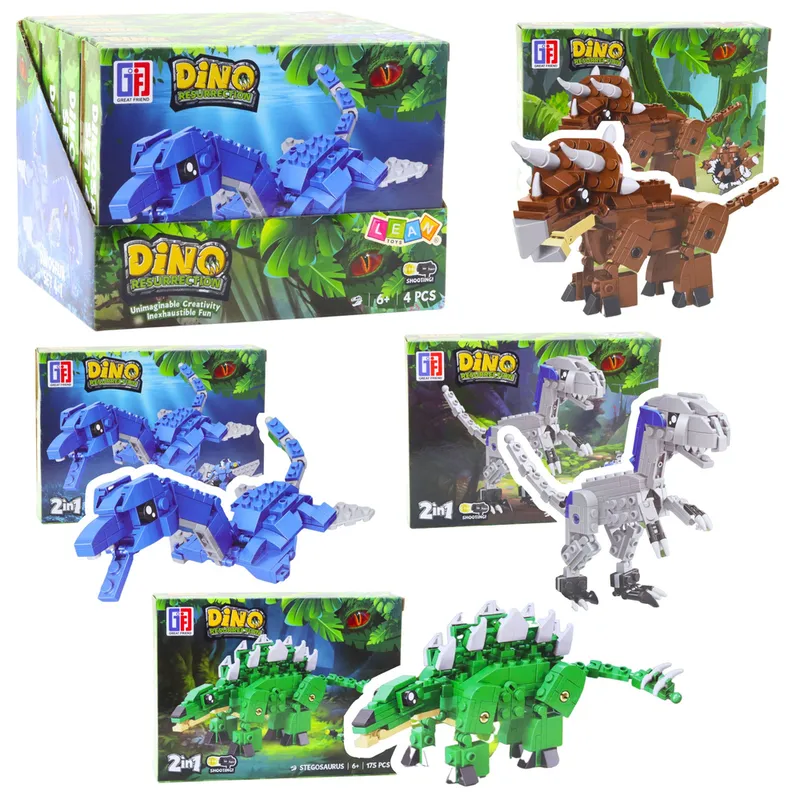 Klocki Konstrukcyjne Zestaw Dinozaur Robot 2w1 148-175 el. Mix