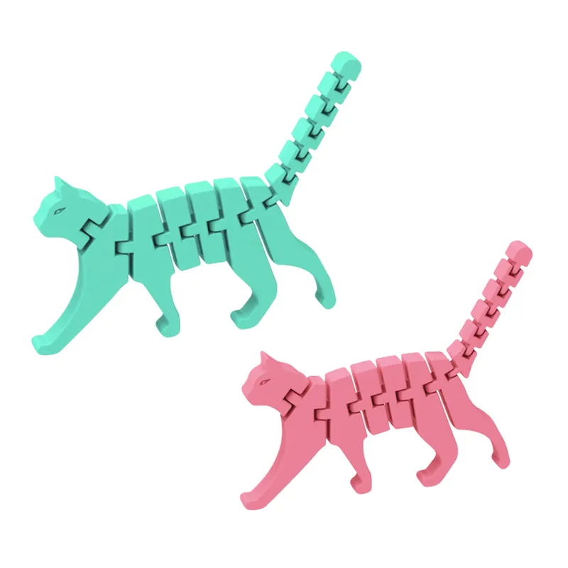 Kot Puzzle Fidget 3D Układanka Elastyczny Do Wyginania Mix