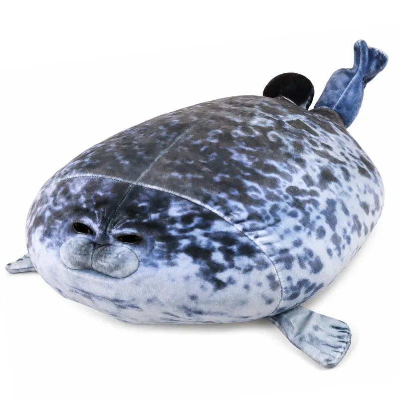 Pluszowa Foka Maskotka Przytulanka Naturalna Kolorystyka 38 cm - Szara