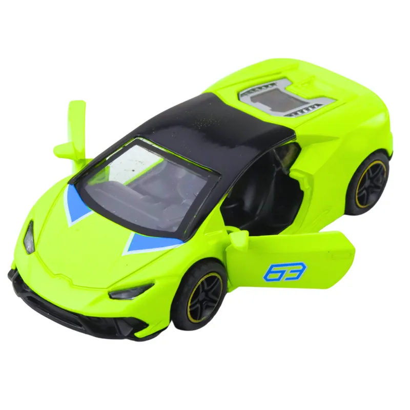 Samochód Sportowy Napęd Pull Back Metalowy Neonowy 1:43 - Zielony