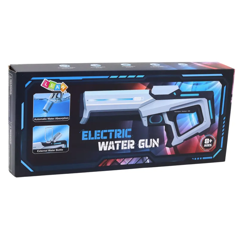 Kosmiczny Pistolet Broń Na Wodę Elektryczny 9m 300ml - Biały