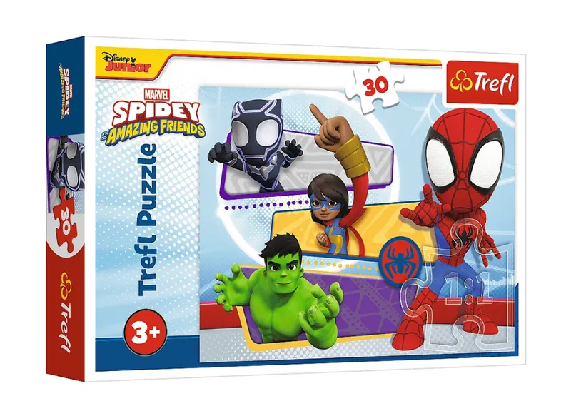 Puzzle - 30 - Odważny Spidey - Spidey I Jego Przyjaciele - MARVEL - TREFL 18322