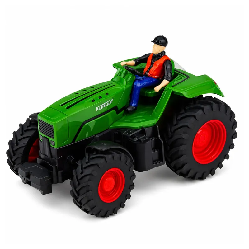 Traktor Rolniczy Ze Zgrabiarką Rolnikiem Zdalnie Sterowany RC Światła 1:24