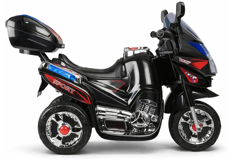 Motor Na Akumulator HC8051 Dla Dzieci Ścigacz Światła LED Dźwięki - Czarny