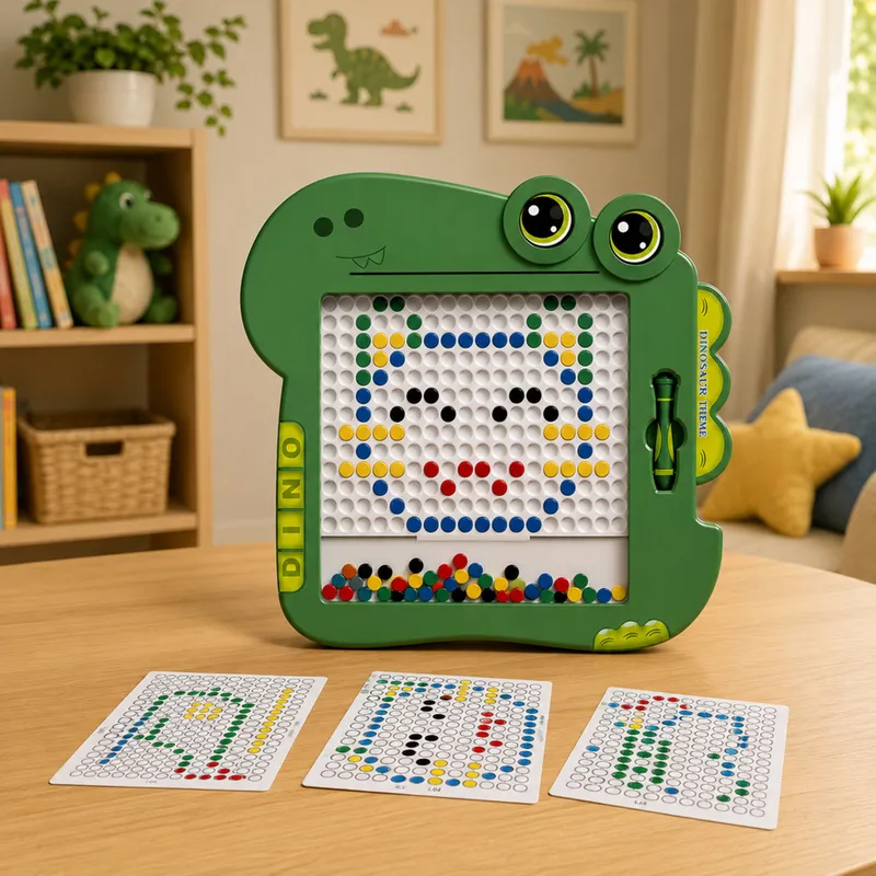 Tablica Magnetyczna Edukacyjna Dinozaur Pad Układanka - Zielona