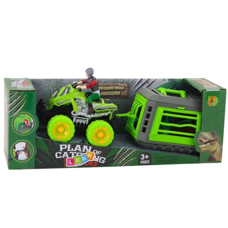 Zestaw Quad Z Kierowcą Klatka Z Dinozaurem Pterodaktyl