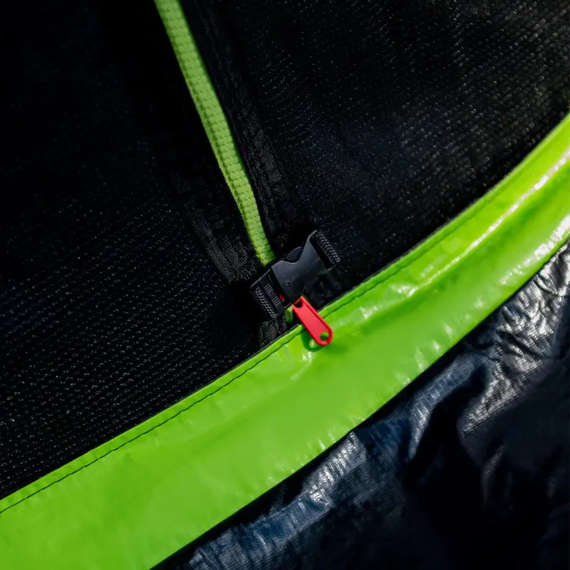 Trampolina Ogrodowa Z Siatką Wewnętrzną 305cm 10ft - Czarno-Zielona