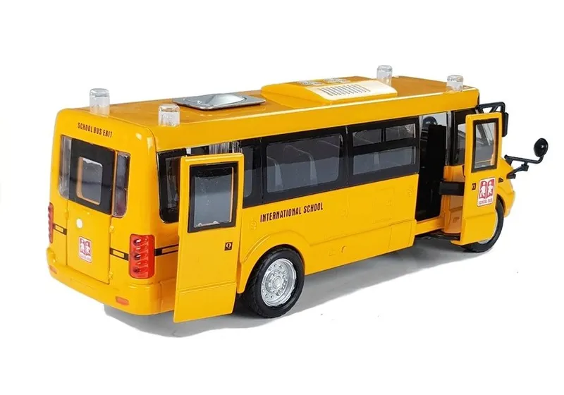 Metalowy Autobus Szkolny Z Silnikiem Naciąganym