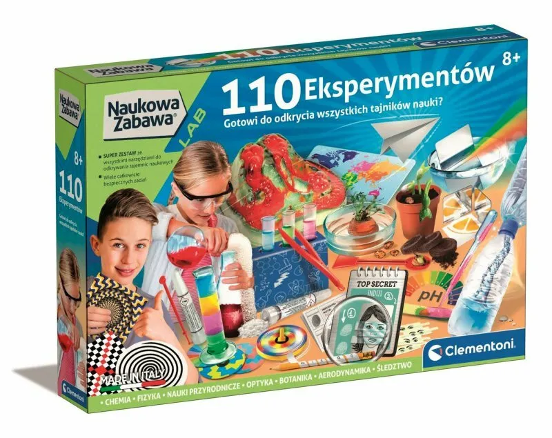 Naukowa Zabawa 110 Eksperymentów Język Polski CLEMENTONI 50720