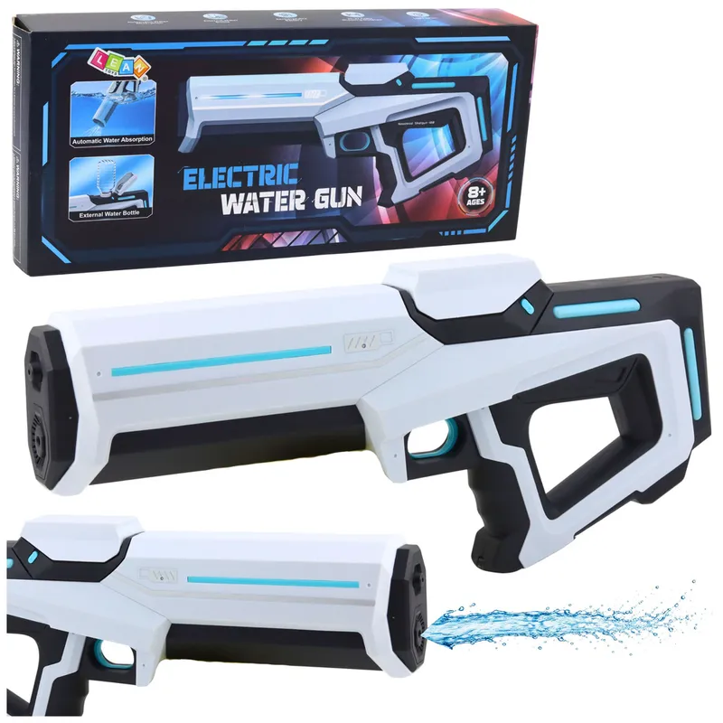 Kosmiczny Pistolet Broń Na Wodę Elektryczny 9m 300ml - Biały