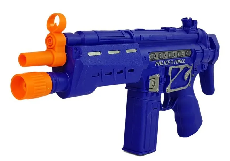 Zestaw Policyjny Pistolet Odznaka Dźwięk Efekty Świetlne 37cm - Granatowy