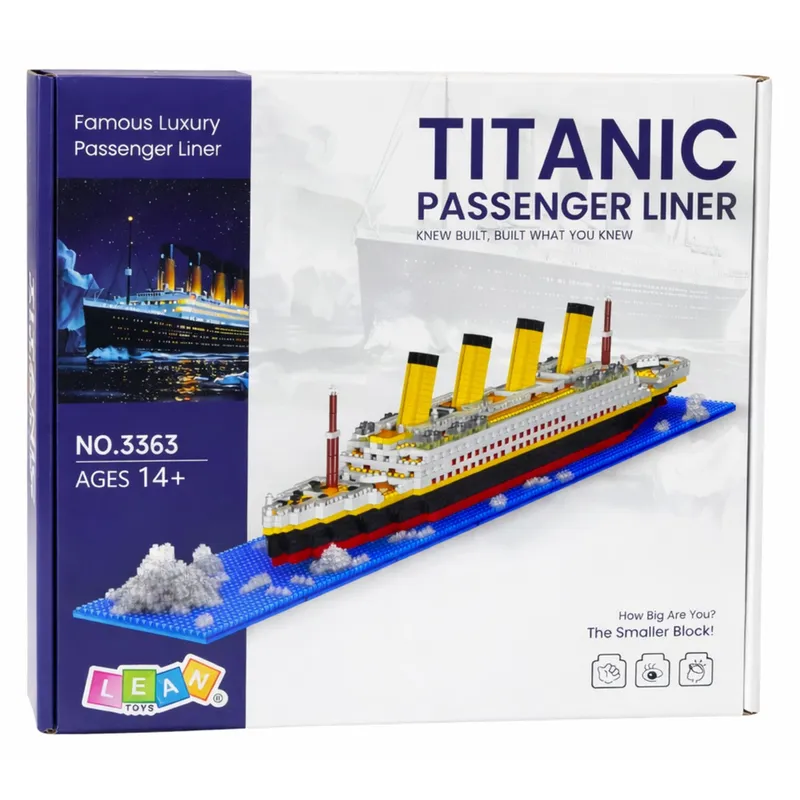 Klocki Konstrukcyjne Statek Titanic Model Statku 3D 1878 el