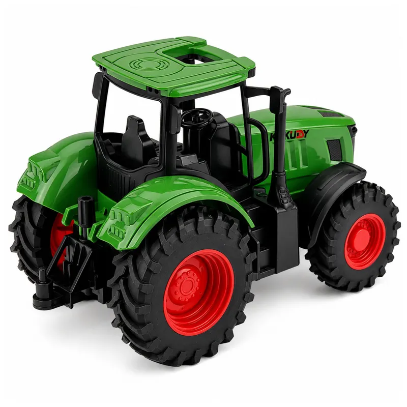 Traktor Rolniczy Farmerski Gospodarski Gumowe Koła 1:24 - Zielony