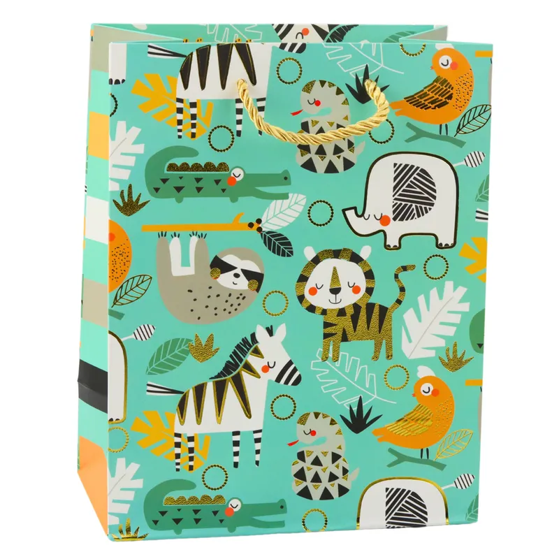 Torba Prezentowa Papierowa Zwierzęta Safari 23 x 18 x 10,5 cm