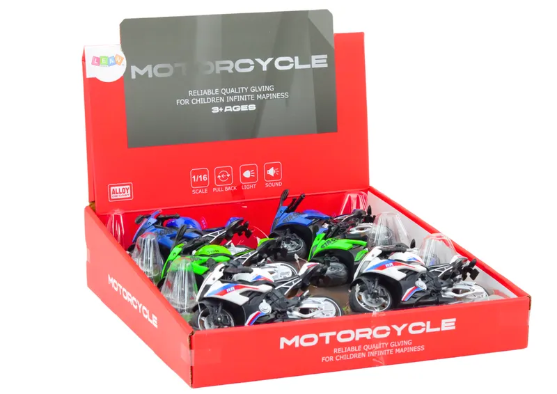 Motocykl Sportowy Z Napędem Frykcyjnym 3 Kolory Biały Zielony Niebieski