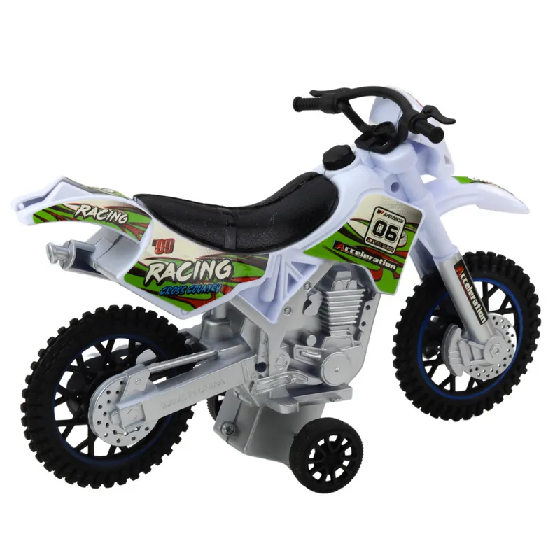 Motor Crossowy Off-Road Napęd Światła Dźwięki - Biały