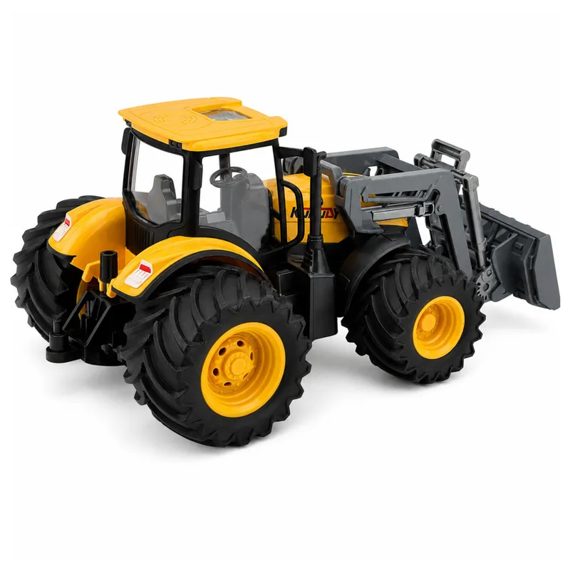Traktor Rolniczy Farmerski Ze Spychaczem Światła Dźwięki 1:24 - Żółty
