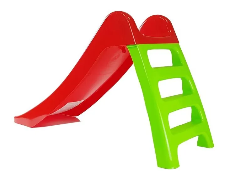 Zjeżdżalnia Ogrodowa Dla Dzieci 3-STOPNIOWA Drabinka 116cm 428 - Czerwona