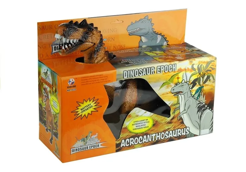 Duży Dinozaur Na Baterie Chodzi Świeci 36 cm