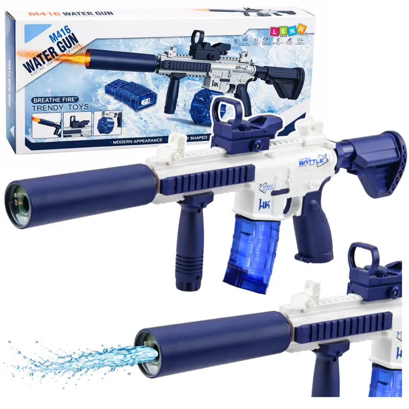Karabin Elektryczny Broń Pistolet Na Wodę M416 62 cm - Niebieski