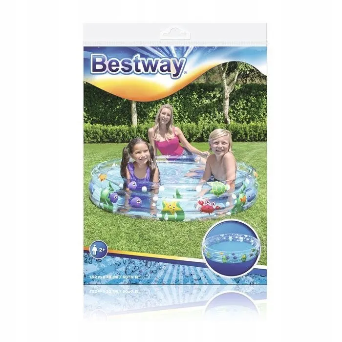 Basen Dmuchany Świat Morski Dla Dzieci 152 x 30 cm BESTWAY 51004