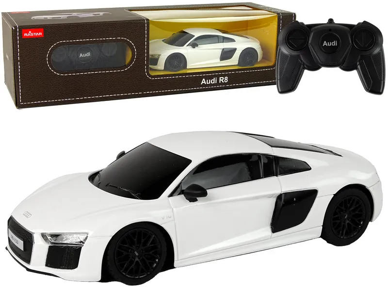 Auto Samochód Zdalnie Sterowany RC AUDI R8 Rastar Pilot 1:24 - Białe