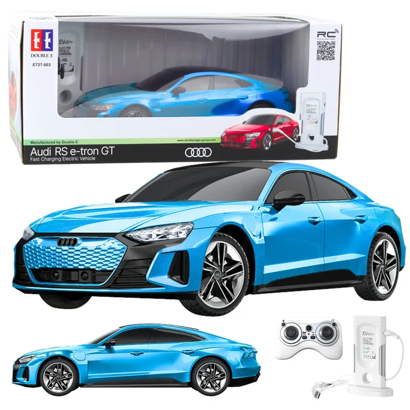 Samochód AUDI RS E-Tron GT Zdalnie Sterowany RC 1:14 - Niebieski