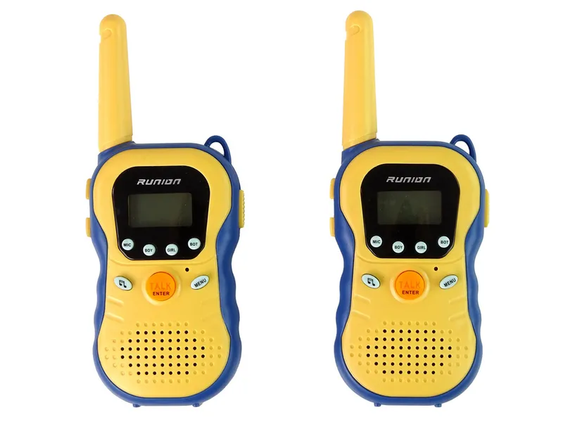 Zestaw Walkie Talkies Krótkofalówki Dla Dzieci 2 szt - Żółte