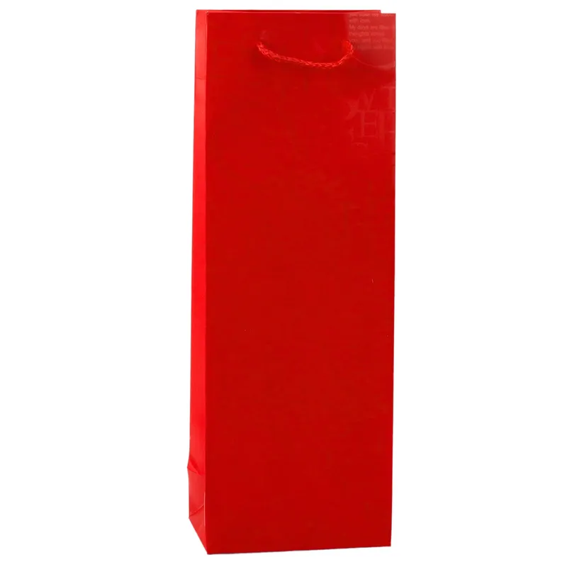 Torba Prezentowa Na Butelkę Wino Wzór Z Napisami 35 x 12 x 9 cm