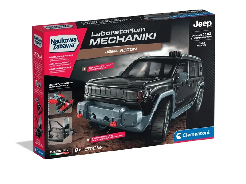 Naukowa Zabawa Laboratorium Mechaniki JEEP Recon Język Polski CLEMENTONI 50401