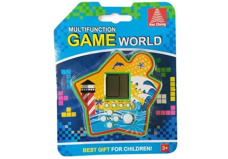 Gra Elektroniczna Kieszonkowa Tetris Gwiazdka - Zielony