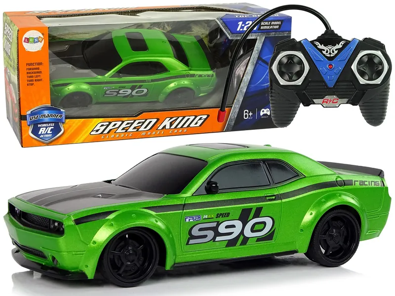 Zdalnie Sterowane Auto Sportowe 1:24 Wyścigi - Zielony