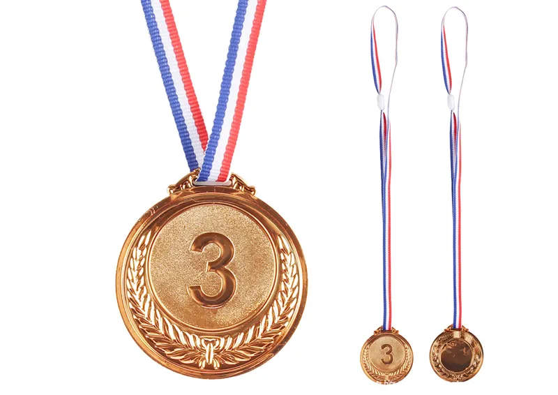 Medal Trzecie Miejsce Nagroda Trofeum Cynkowy 6,5cm - Brązowy