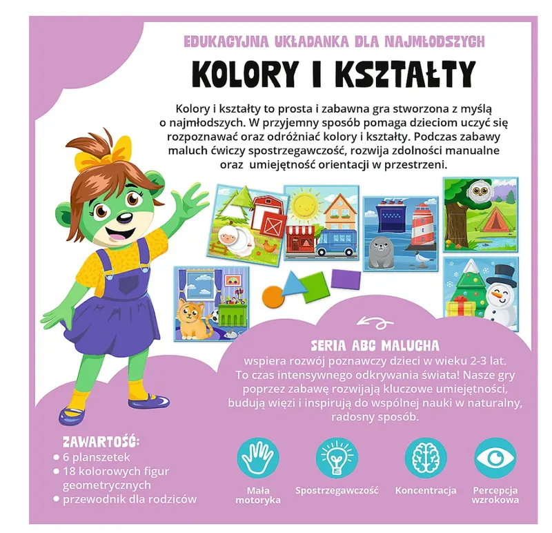 Gra Edukacyjna Kolory I Kształty ABC Malucha Rodzina Treflików TREFL 02904