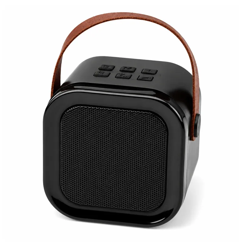 Zestaw Do Karaoke Głośnik Bluetooth Dwa Mikrofony Światła LED - Czarny