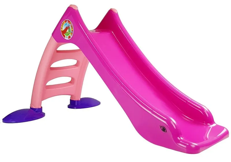 Zjeżdżalnia Ogrodowa Dla Dzieci 3-STOPNIOWA Drabinka 130cm 424 - Różowa