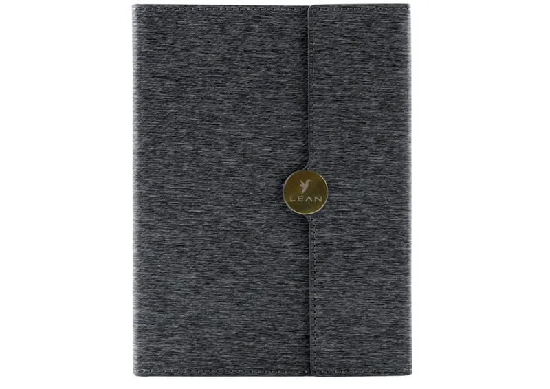 Notes Biurowy Na Magnes Notatnik W Linie A5 Z Obiciem - Czarny