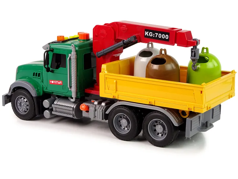 Ciężarówka Auto Dźwig Transport Kosz Na Śmieci Dźwięk