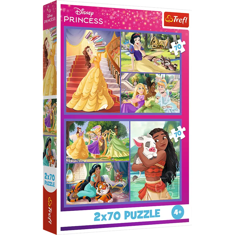 Puzzle - 2x70 - Bajkowe Dni - DISNEY Princess - TREFL 34440