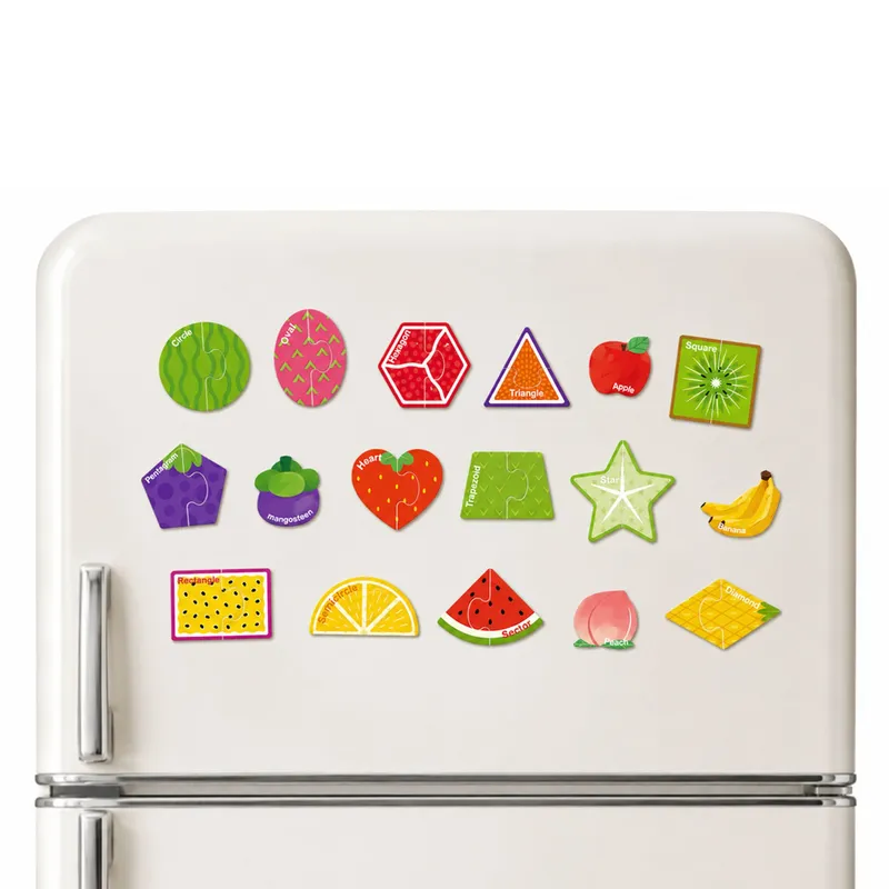 Puzzle Magnetyczne Nauka Owoców Magnesy Na Tablice Lodówkę 30 el