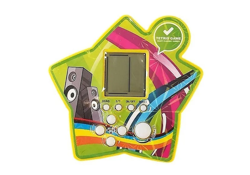 Gra Elektroniczna Kieszonkowa Tetris Gwiazdka - Żółty