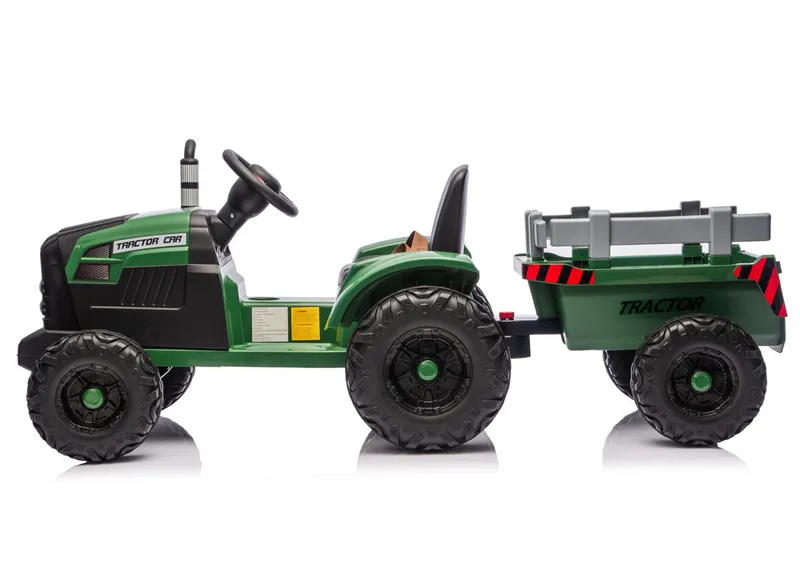 Traktor Na Akumulator CH9959B Z Przyczepą Ciemno 24V - Zielony