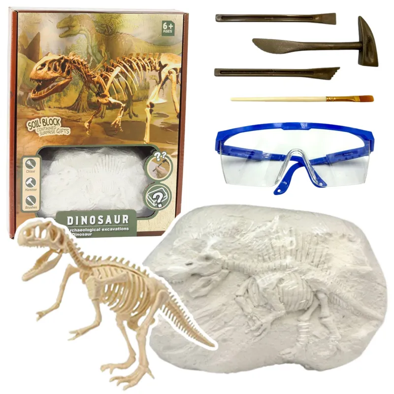 Zestaw Paleontologa Wykopaliska Szkielet Dinozaura Narzędzia