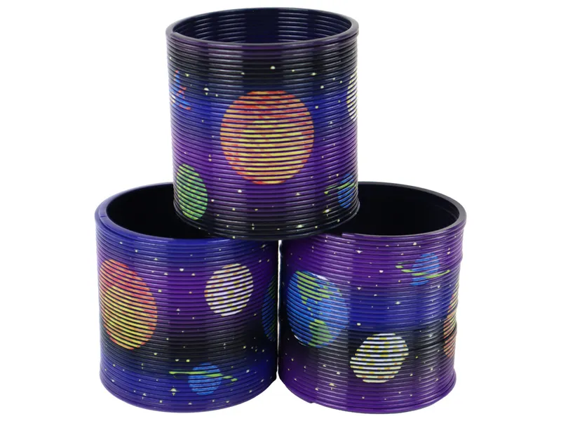 Kultowa Sprężyna Motyw Planet Relaksacyjna 6cm - Fioletowa