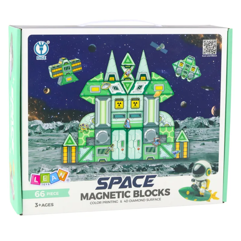 Klocki Magnetyczne Kosmos Stacja Kosmiczna 4D 66el