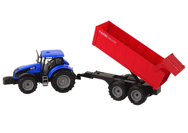 Traktor Z Przyczepą Pojazd Rolniczy Farma - Niebieski